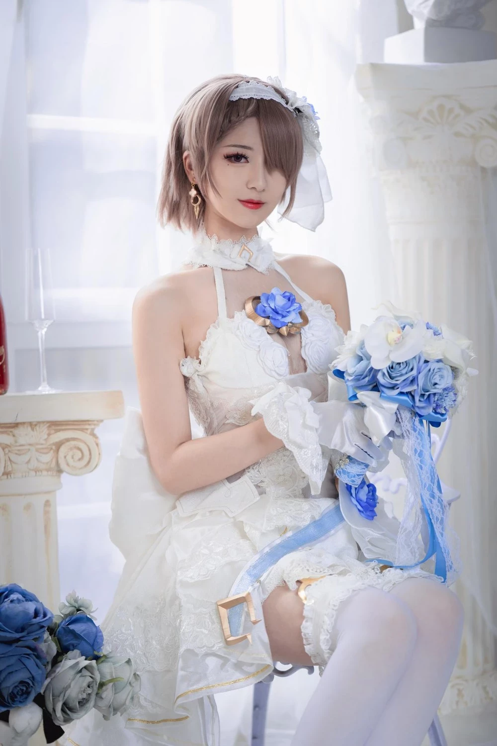miyinyin Cosplay áo cưới cô dâu chụp hình ablum xinh đẹp